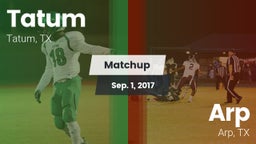 Matchup: Tatum  vs. Arp  2017