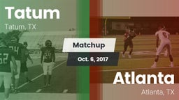 Matchup: Tatum  vs. Atlanta  2017