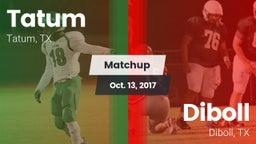 Matchup: Tatum  vs. Diboll  2017