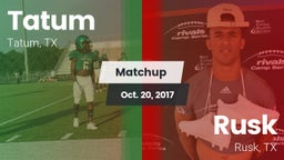 Matchup: Tatum  vs. Rusk  2017