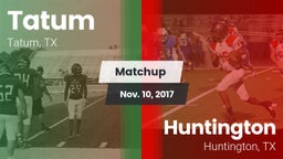 Matchup: Tatum  vs. Huntington  2017
