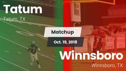Matchup: Tatum  vs. Winnsboro  2018