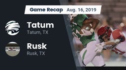 Recap: Tatum  vs. Rusk  2019