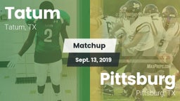Matchup: Tatum  vs. Pittsburg  2019
