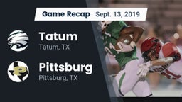 Recap: Tatum  vs. Pittsburg  2019