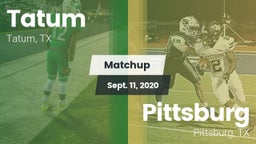 Matchup: Tatum  vs. Pittsburg  2020