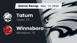 Recap: Tatum  vs. Winnsboro  2020