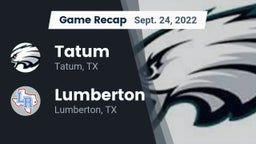 Recap: Tatum  vs. Lumberton  2022