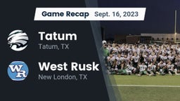 Recap: Tatum  vs. West Rusk  2023