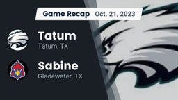 Recap: Tatum  vs. Sabine  2023