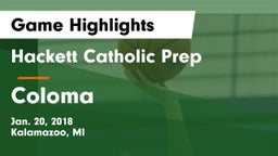 Hackett Catholic Prep vs Coloma Game Highlights - Jan. 20, 2018