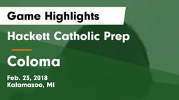 Hackett Catholic Prep vs Coloma Game Highlights - Feb. 23, 2018