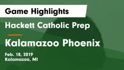 Hackett Catholic Prep vs Kalamazoo Phoenix Game Highlights - Feb. 18, 2019