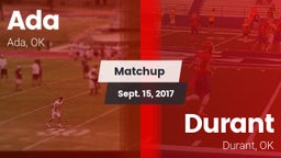Matchup: Ada  vs. Durant  2017