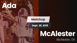 Matchup: Ada  vs. McAlester  2018