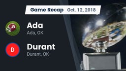 Recap: Ada  vs. Durant  2018