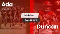 Matchup: Ada  vs. Duncan  2019