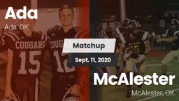 Matchup: Ada  vs. McAlester  2020