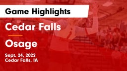 Cedar Falls  vs Osage  Game Highlights - Sept. 24, 2022