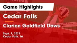 Cedar Falls  vs Clarion Goldfield Dows  Game Highlights - Sept. 9, 2023