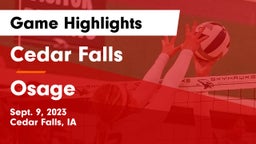 Cedar Falls  vs Osage  Game Highlights - Sept. 9, 2023
