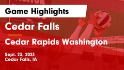 Cedar Falls  vs Cedar Rapids Washington  Game Highlights - Sept. 23, 2023