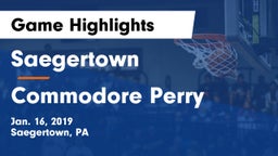 Saegertown  vs Commodore Perry Game Highlights - Jan. 16, 2019