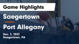 Saegertown  vs Port Allegany  Game Highlights - Dec. 3, 2023