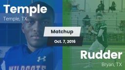 Matchup: Temple  vs. Rudder  2016