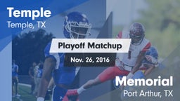 Matchup: Temple  vs. Memorial  2016