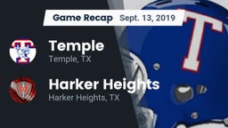 Recap: Temple  vs. Harker Heights  2019