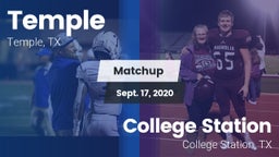 Matchup: Temple  vs. College Station  2020