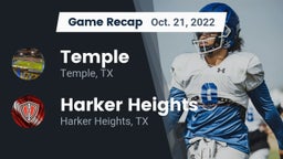 Recap: Temple  vs. Harker Heights  2022