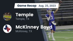 Recap: Temple  vs. McKinney Boyd  2023