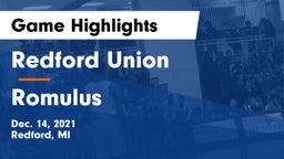 Redford Union  vs Romulus  Game Highlights - Dec. 14, 2021