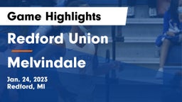 Redford Union  vs Melvindale   Game Highlights - Jan. 24, 2023
