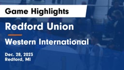 Redford Union  vs Western International  Game Highlights - Dec. 28, 2023