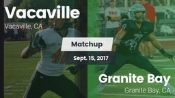 Matchup: Vacaville High vs. Granite Bay  2017