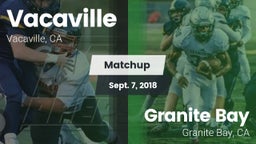 Matchup: Vacaville High vs. Granite Bay  2018