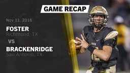 Recap: Foster  vs. Brackenridge  2016