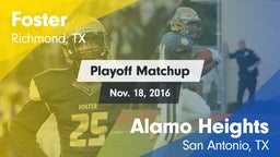 Matchup: Foster  vs. Alamo Heights  2016