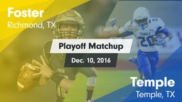 Matchup: Foster  vs. Temple  2016