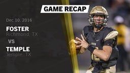 Recap: Foster  vs. Temple  2016