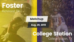 Matchup: Foster  vs. College Station  2019