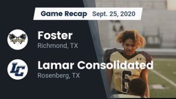 Recap: Foster  vs. Lamar Consolidated  2020