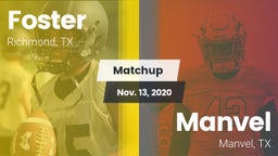 Matchup: Foster  vs. Manvel  2020