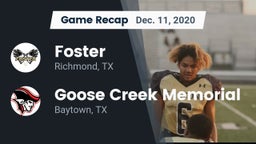 Recap: Foster  vs. Goose Creek Memorial  2020