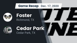Recap: Foster  vs. Cedar Park  2020