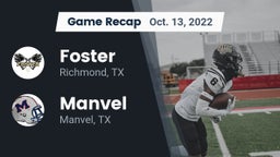 Recap: Foster  vs. Manvel  2022