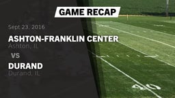 Recap: Ashton-Franklin Center  vs. Durand  2016